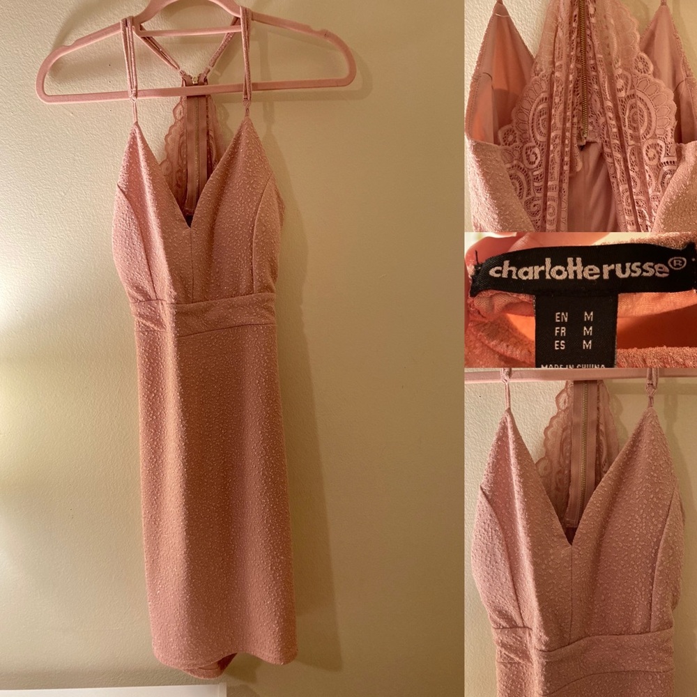 Pink Glittery Charlotte Russe Dress M